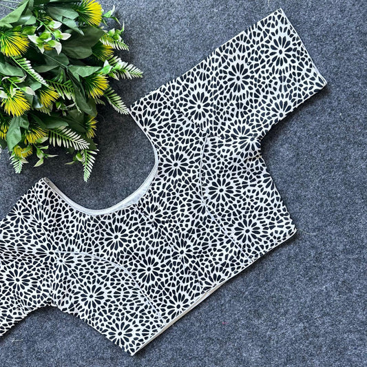 Cotton Ajrakh Print BoatNeck Neck Blouse