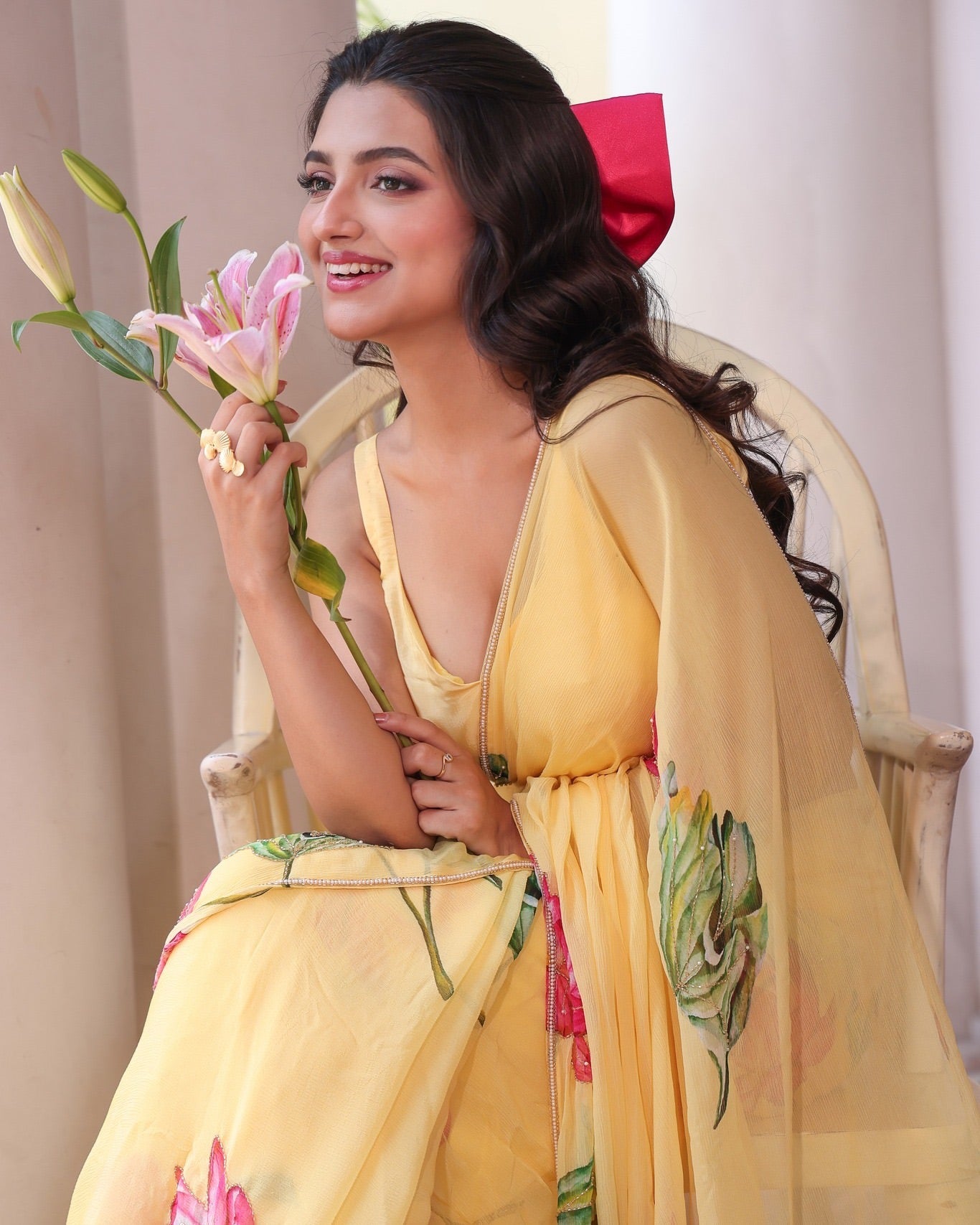 Exclusive Floral Handwork Saree