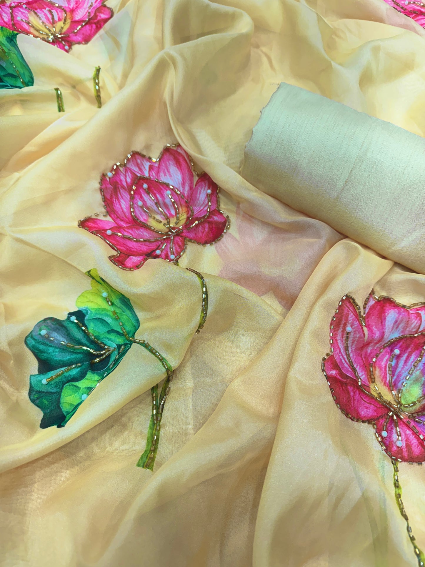 Exclusive Floral Handwork Saree