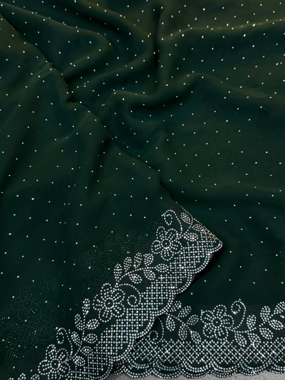 GEORGETTE FABRIC WITH STON WORK SAREE