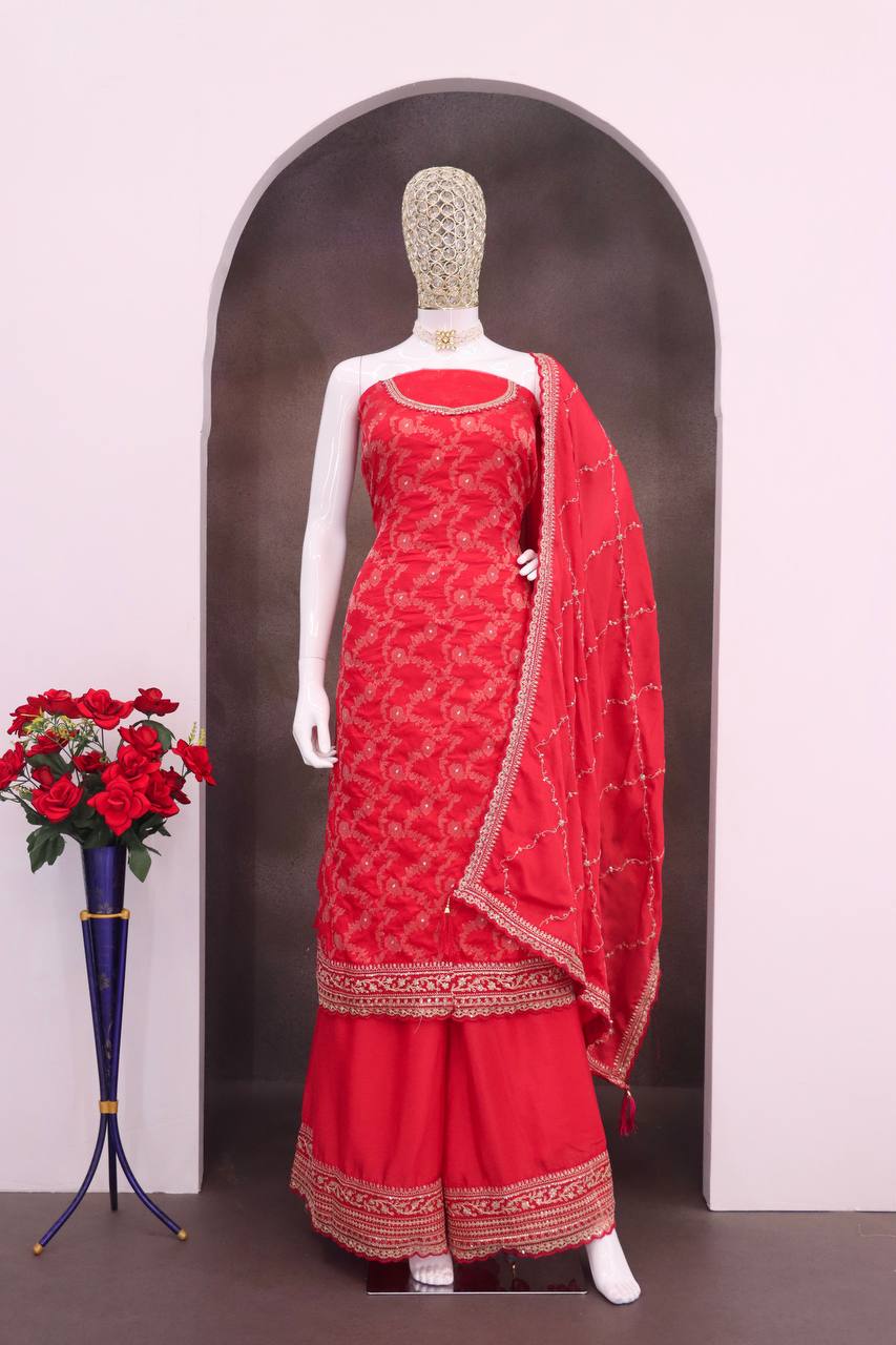 jacquard silk chinon & multi work