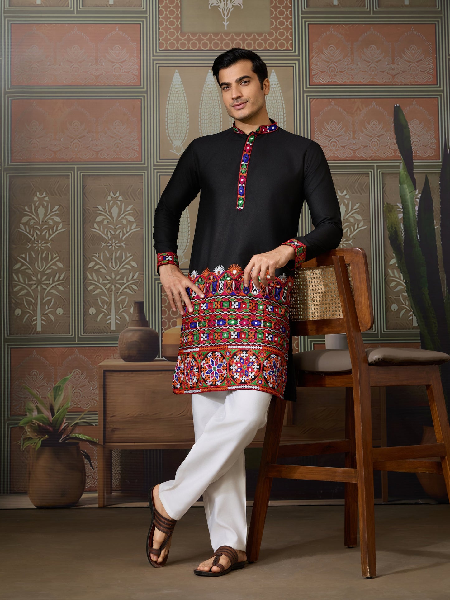 RAJWADI RAAS Festival Mens Wear Kurta With Pajama