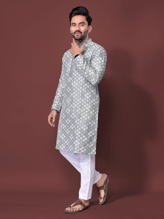 EMBROIDERY THREAD WORK WITH MULTI SEQUENCE KURTA