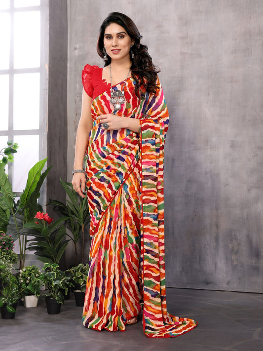 Georgette Silk Ready-To-Wear Saree