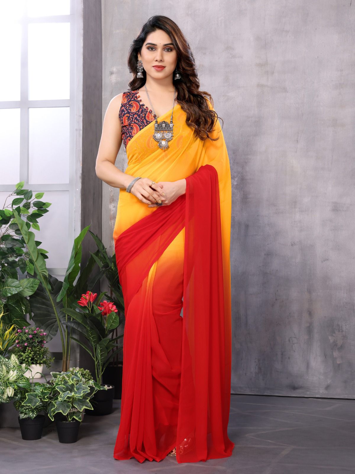 Georgette Silk Ready-To-Wear Saree