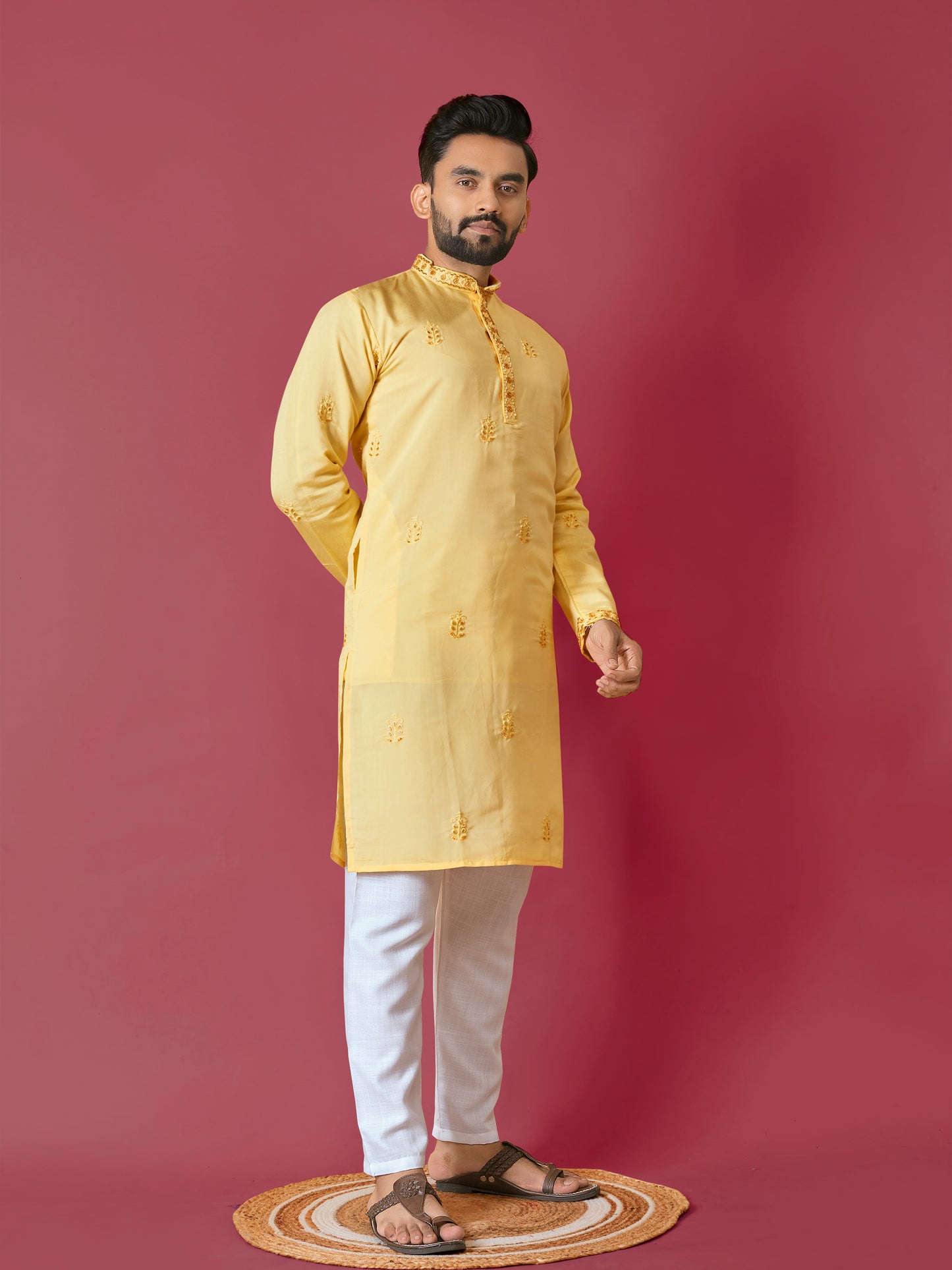 VAL-MOTI HAND WORK KURTA PAJAMA