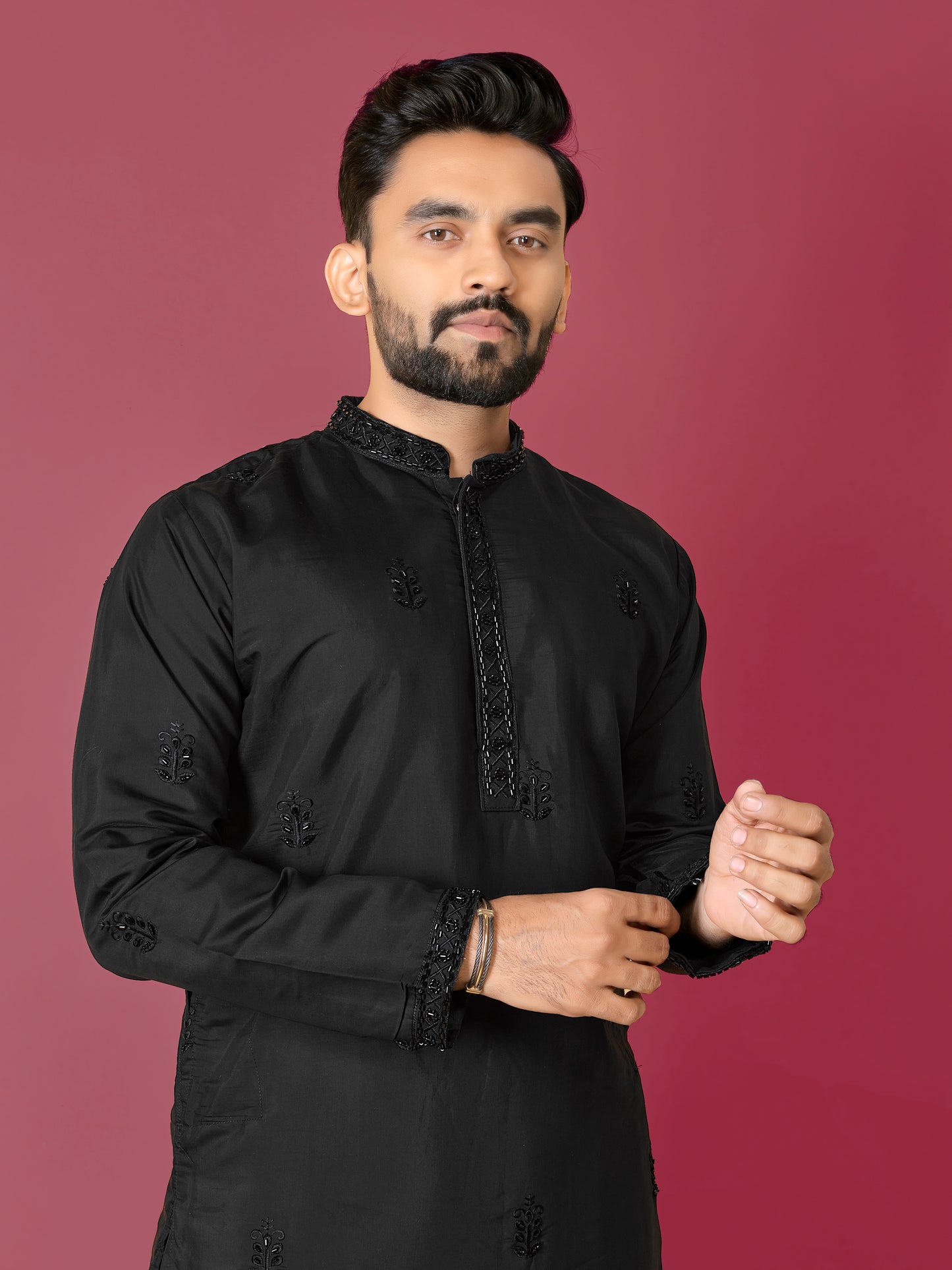 VAL-MOTI HAND WORK KURTA PAJAMA