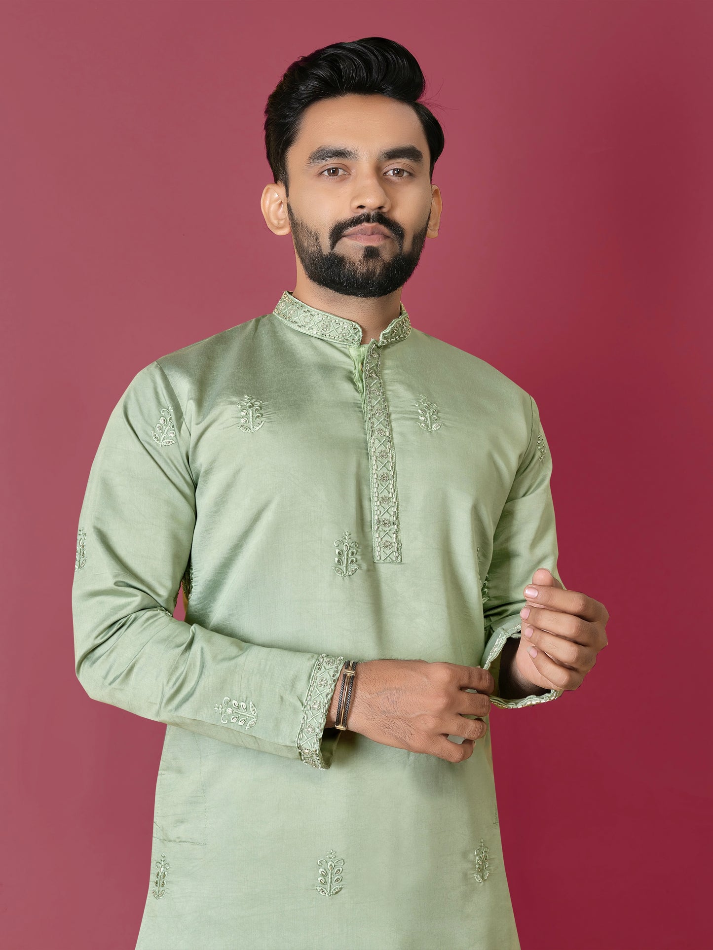 VAL-MOTI HAND WORK KURTA PAJAMA