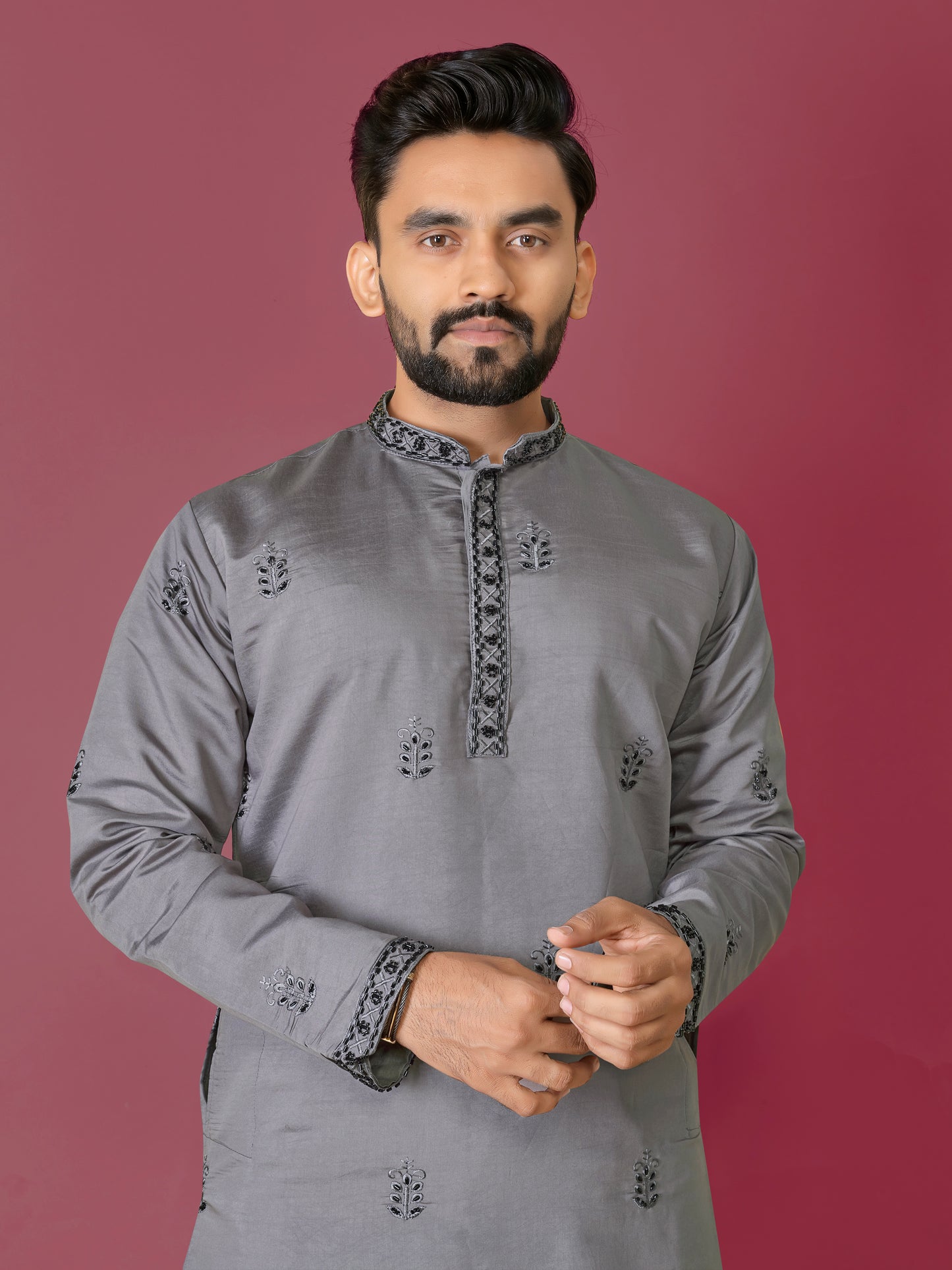 VAL-MOTI HAND WORK KURTA PAJAMA