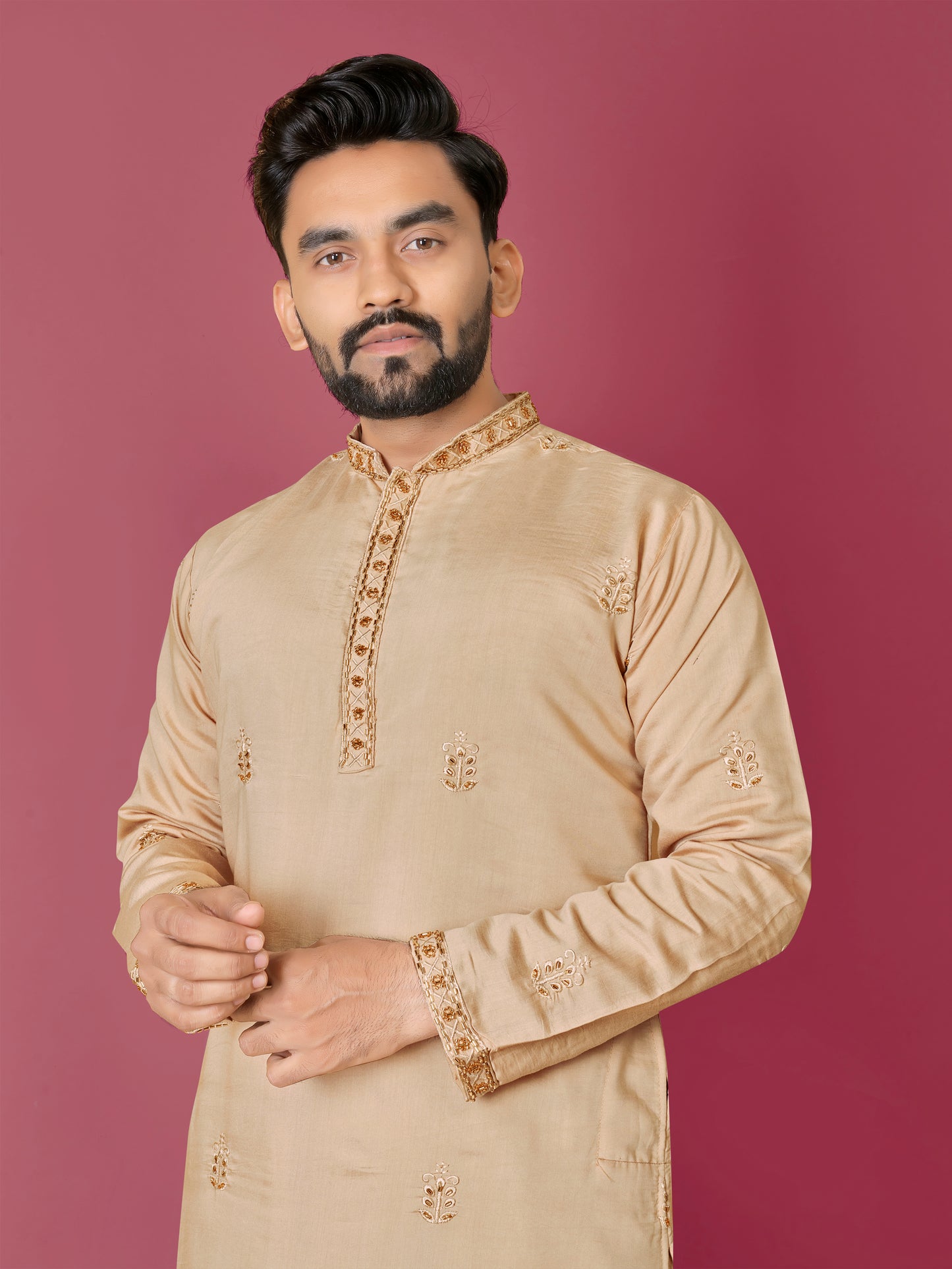 VAL-MOTI HAND WORK KURTA PAJAMA