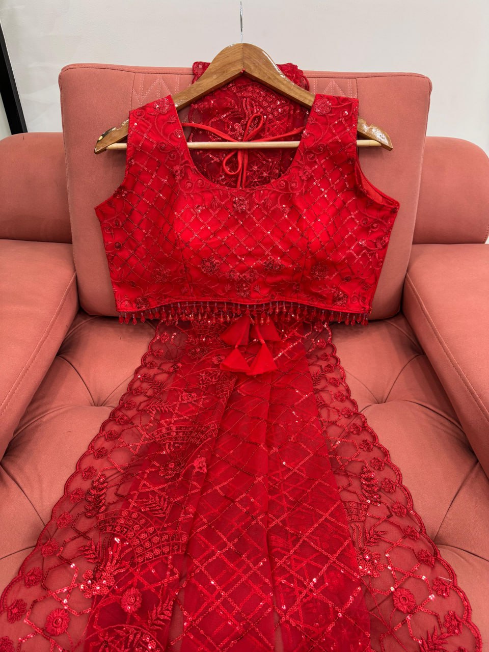 Thred Sequnce work Saree