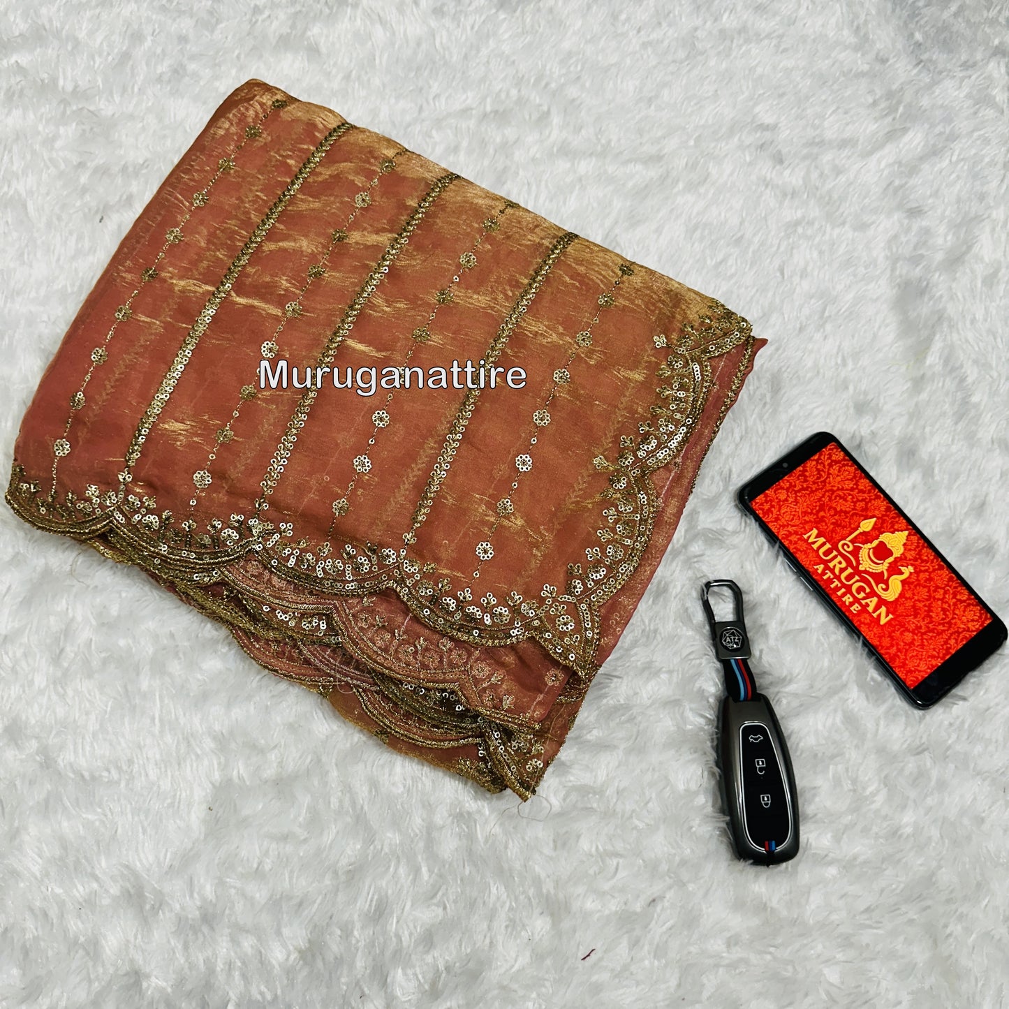 Embroidery Soft Space Silk Saree (M1001)