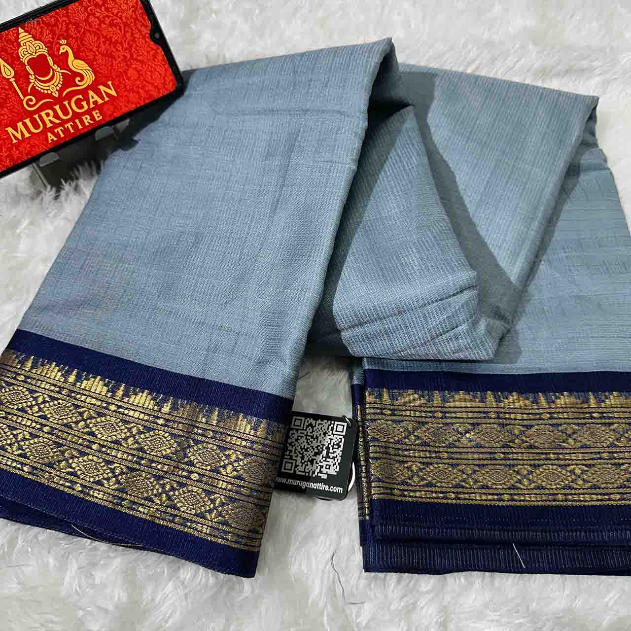 Soft Kota Doria Silk Saree with Designer Tassel Pallu-M1012