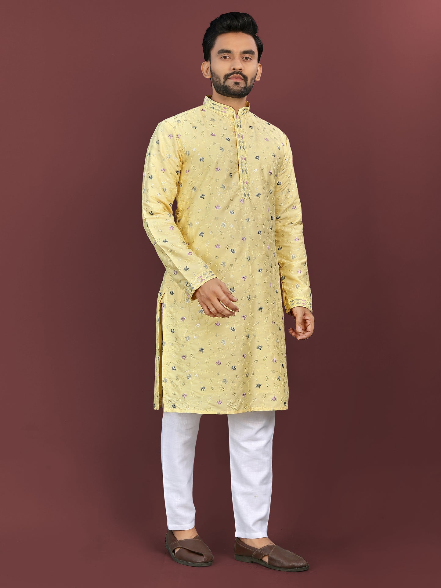 SILKY SILK MENS KURTA