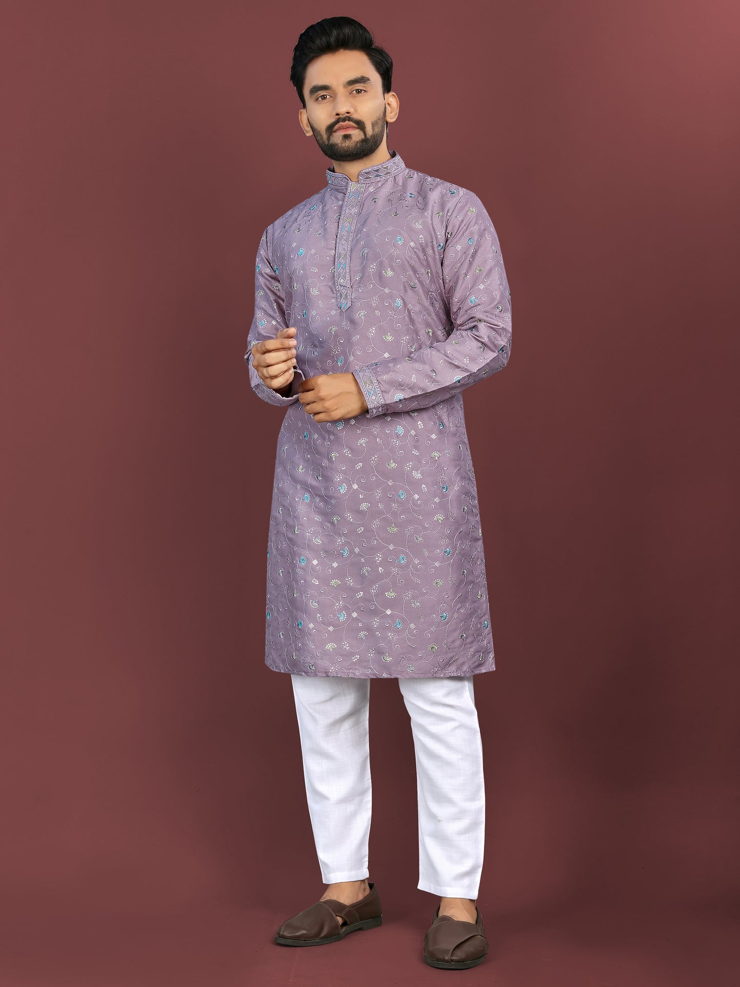 SILKY SILK MENS KURTA