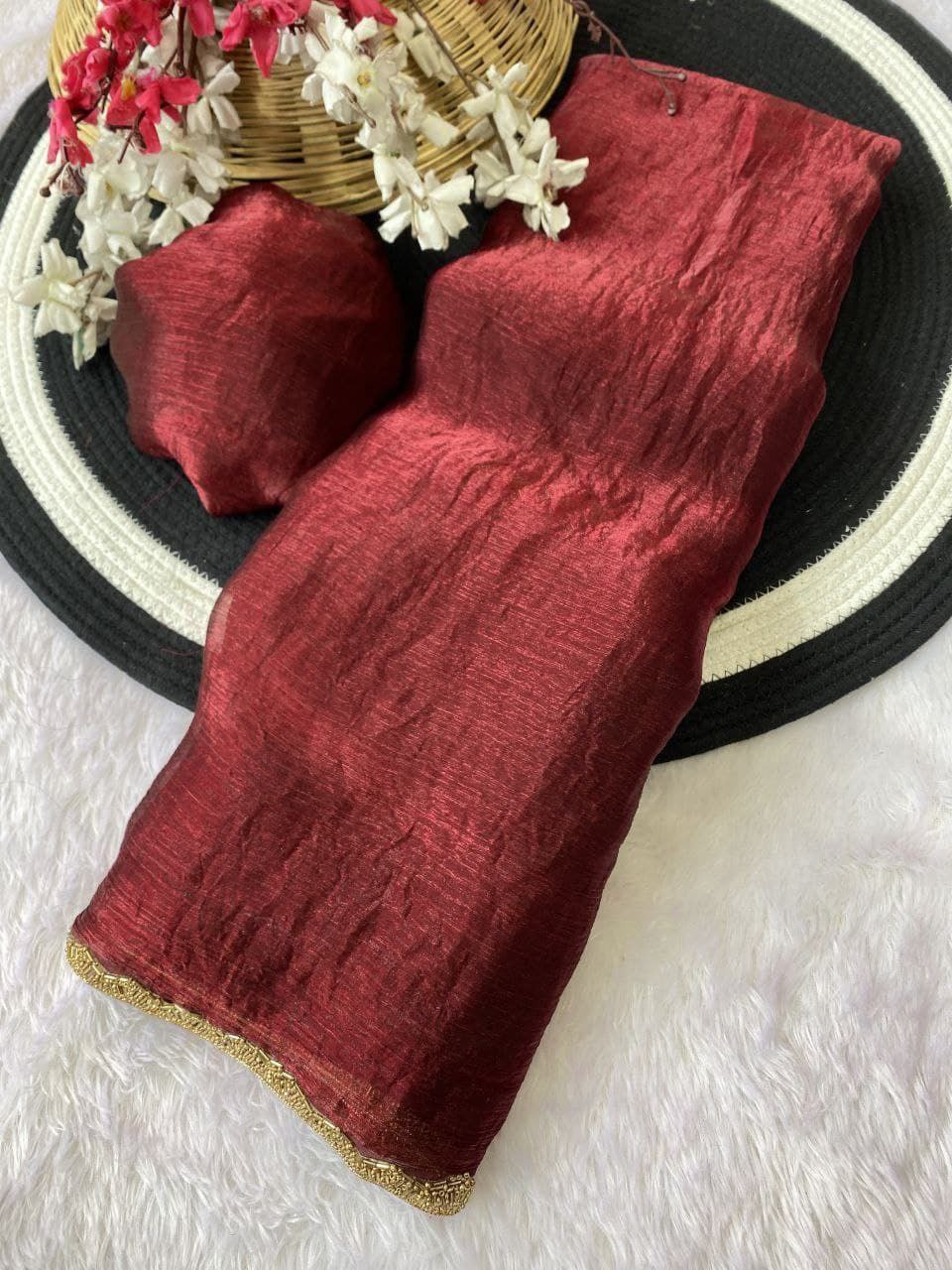 Golden Mustard Frendy Sillk Saree
