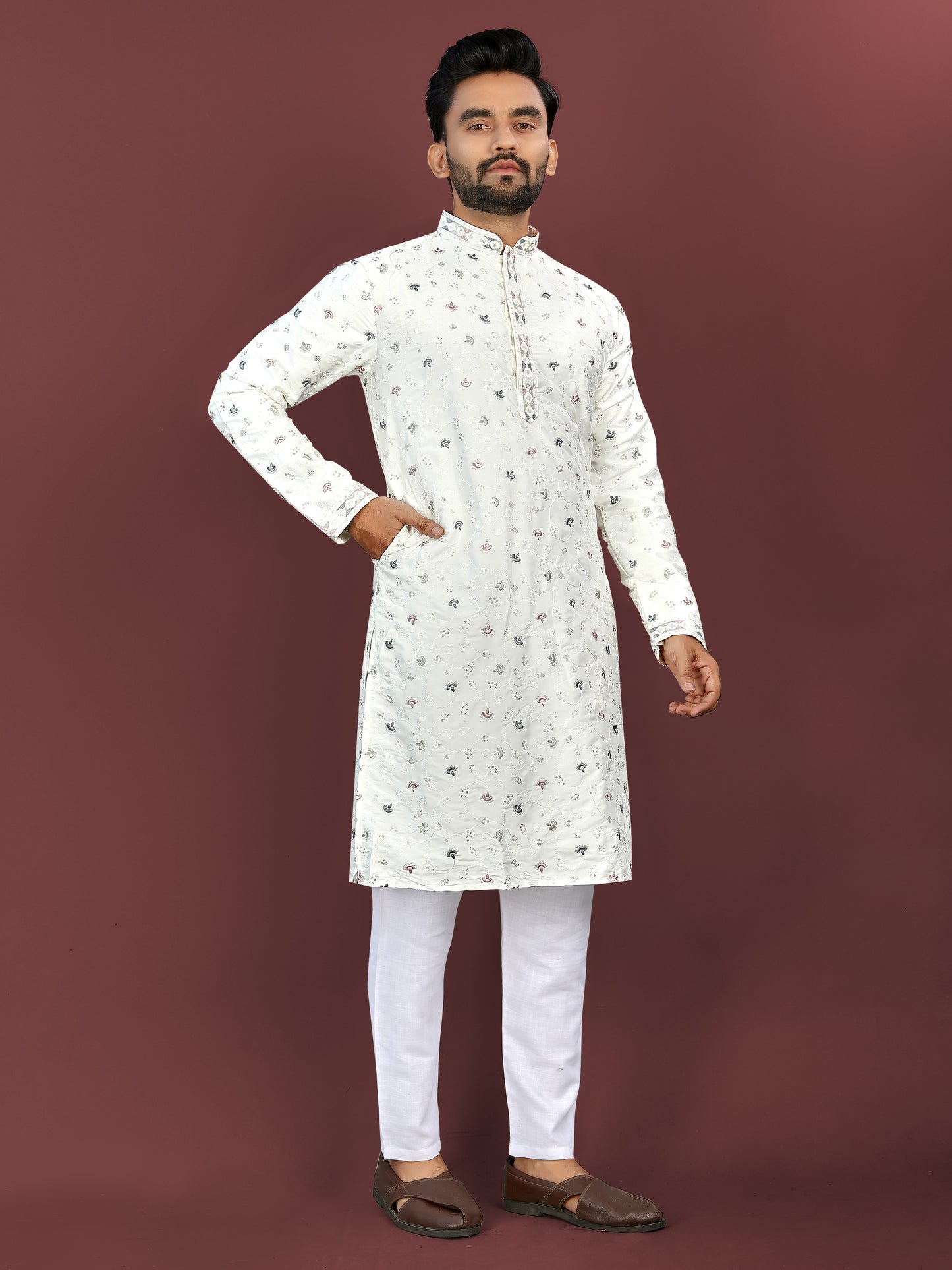 SILKY SILK MENS KURTA