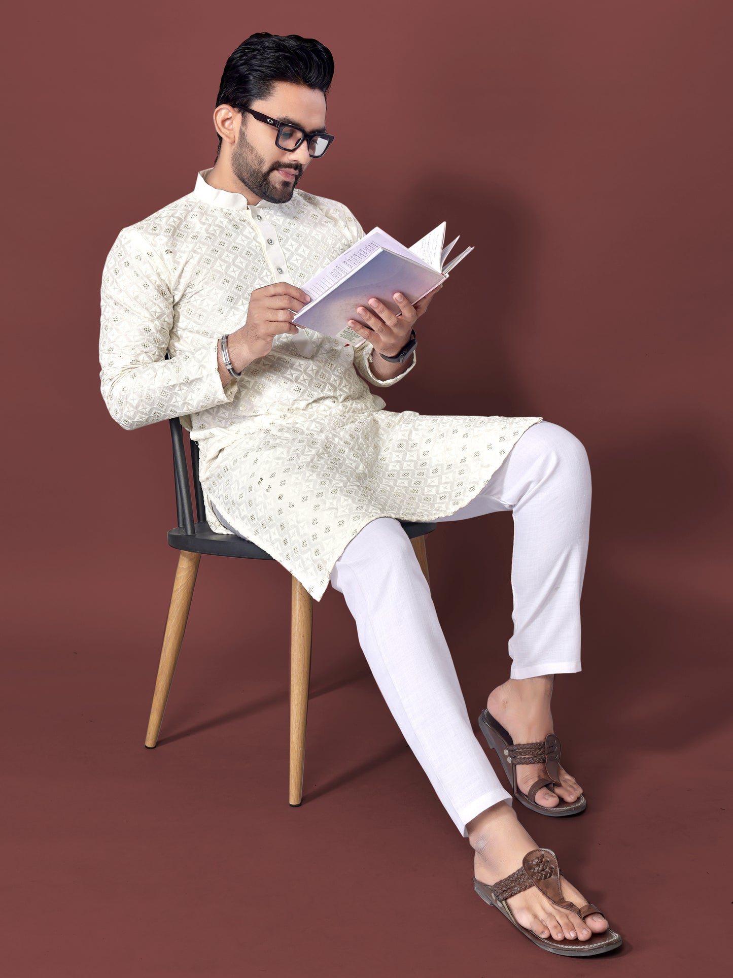 EMBROIDERY THREAD WORK WITH MULTI SEQUENCE KURTA