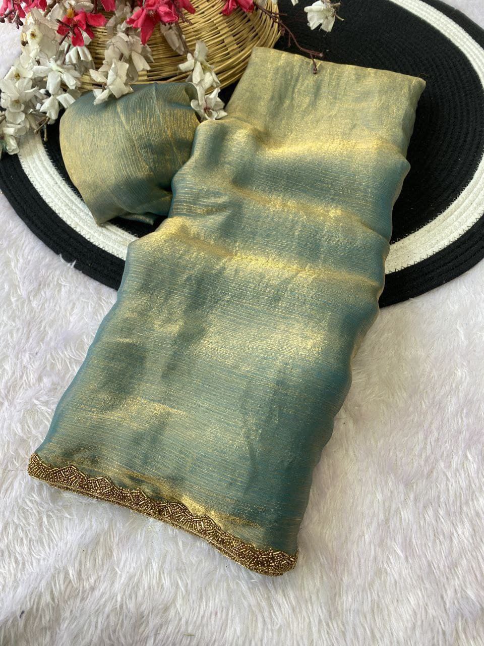Golden Mustard Frendy Sillk Saree