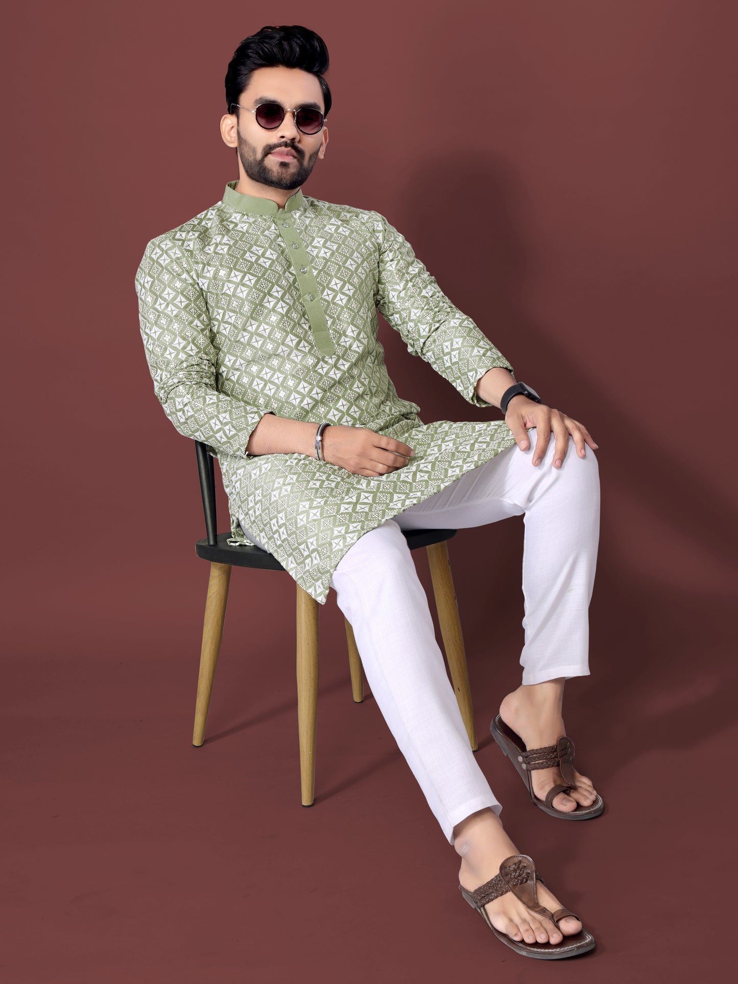 EMBROIDERY THREAD WORK WITH MULTI SEQUENCE KURTA