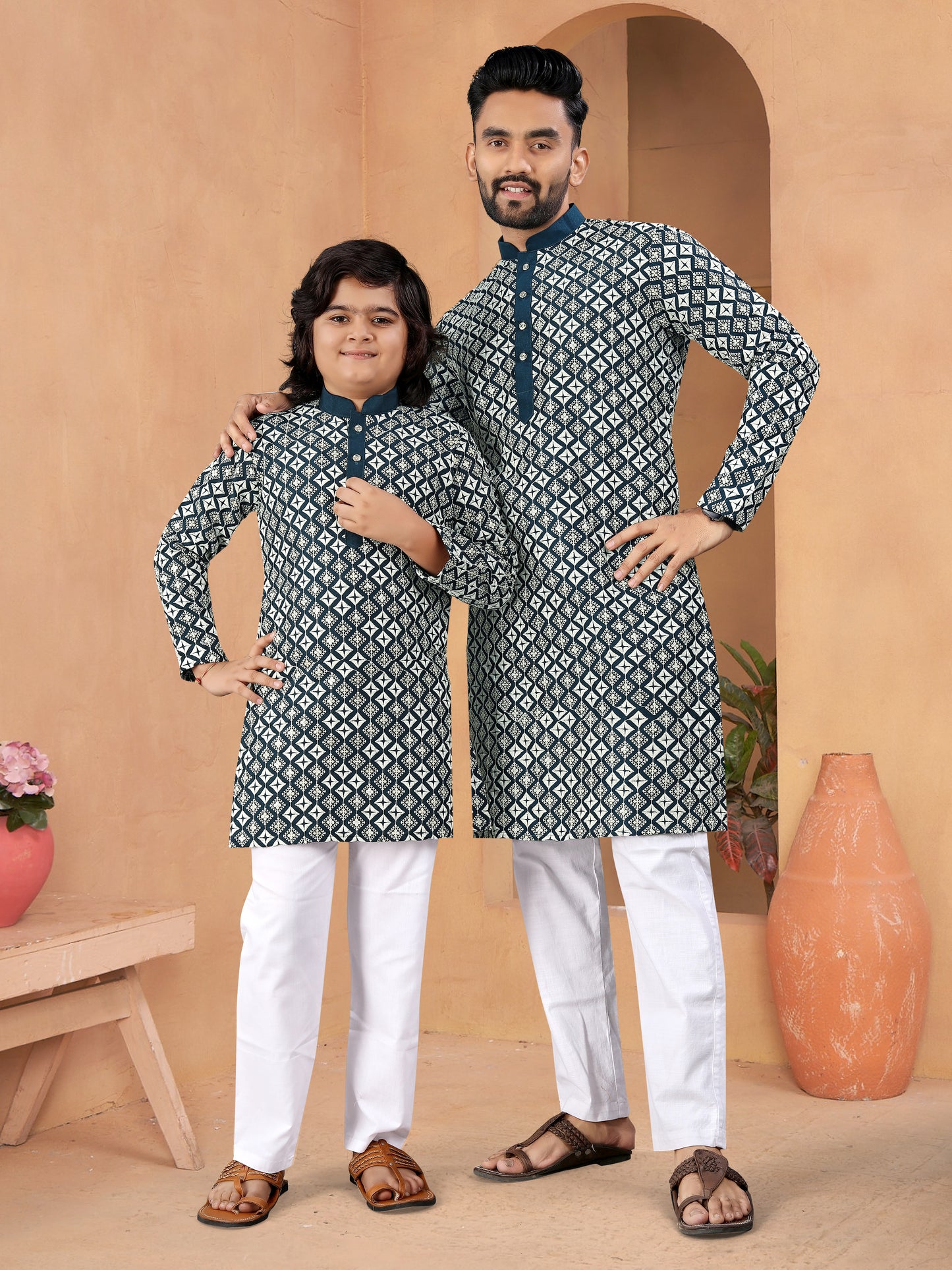 FATHER &SON TRADITIONAL COMBO KURTA