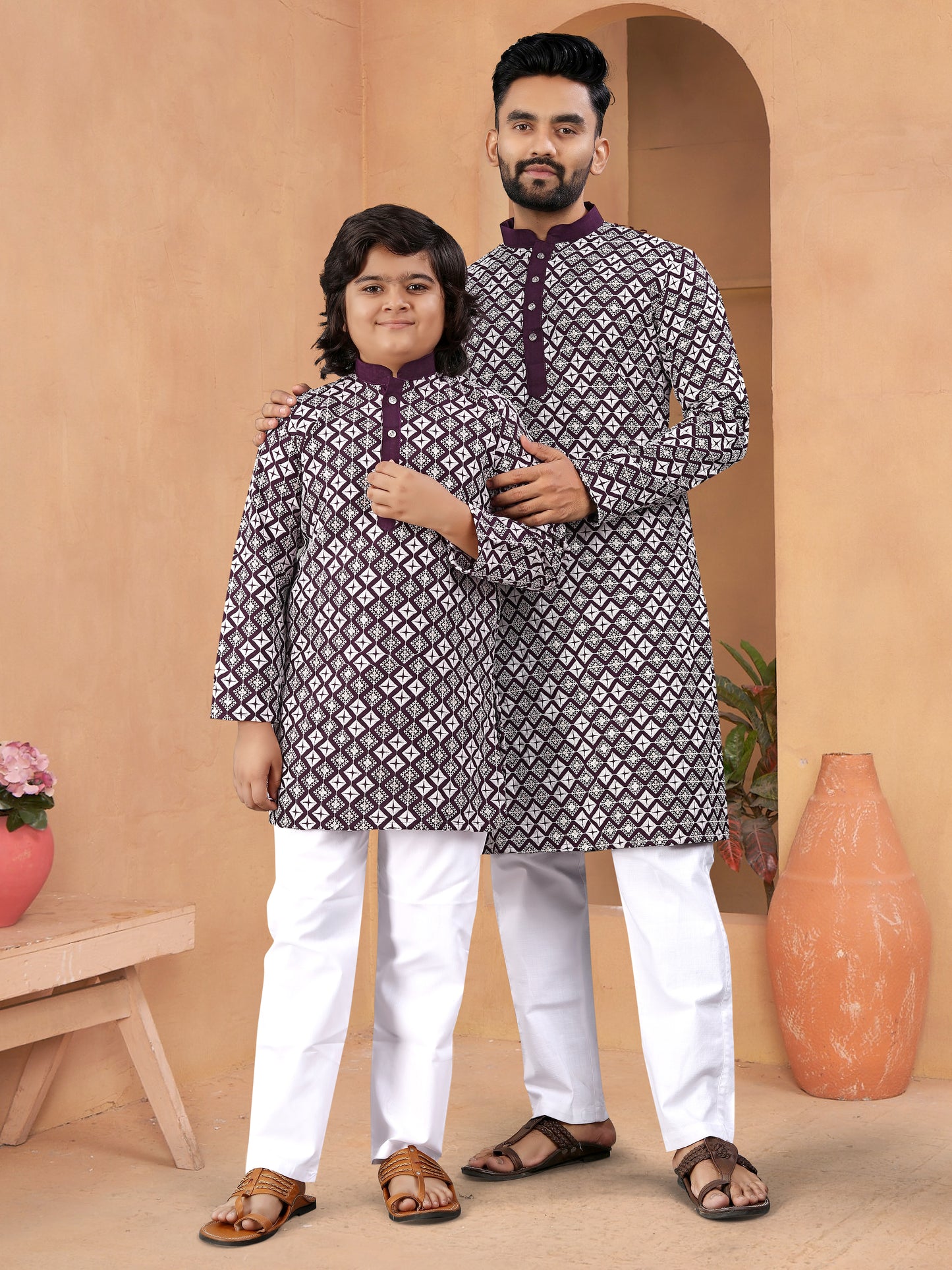 FATHER &SON TRADITIONAL COMBO KURTA
