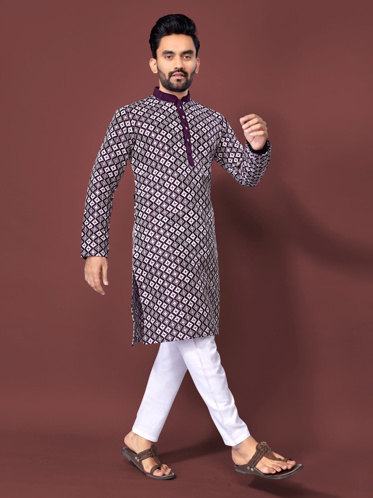 EMBROIDERY THREAD WORK WITH MULTI SEQUENCE KURTA