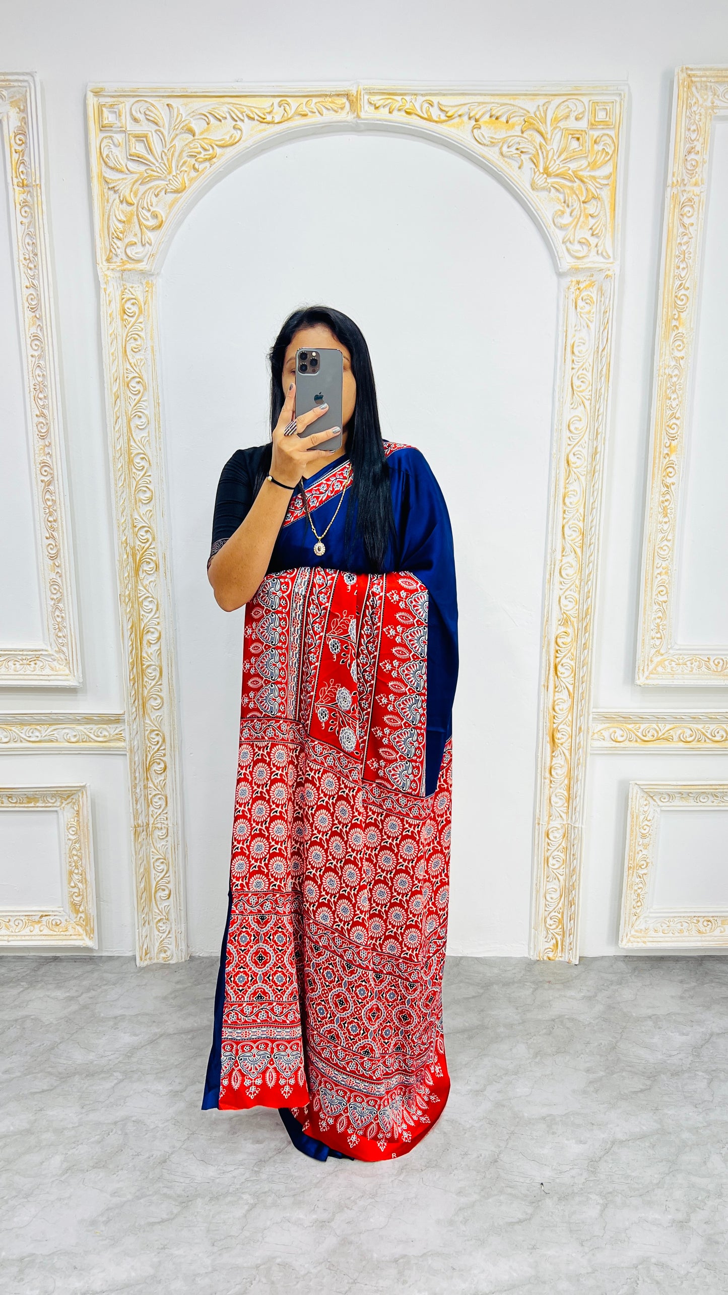 Semi Gajji Silk Soft and Smooth Saree With Print