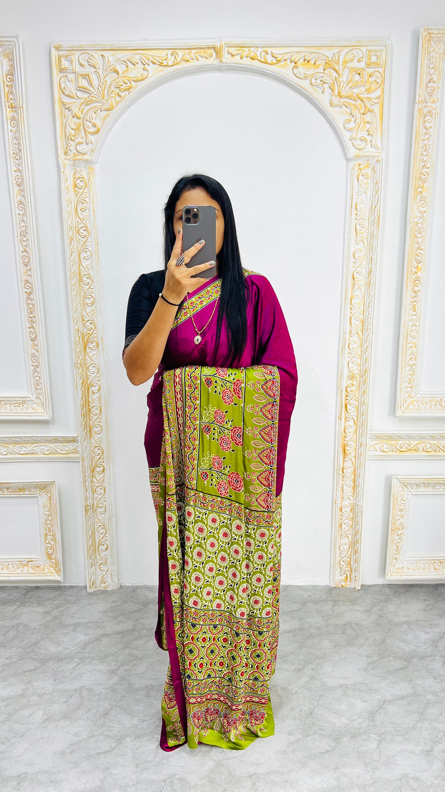 Semi Gajji Silk Soft and Smooth Saree With Print