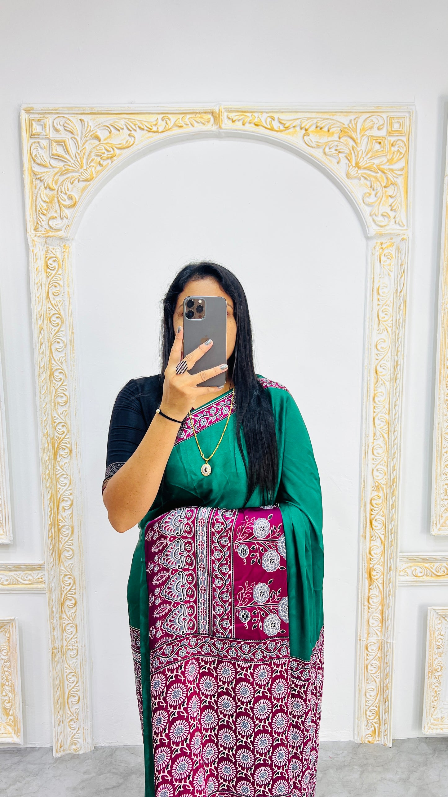 Semi Gajji Silk Soft and Smooth Saree With Print