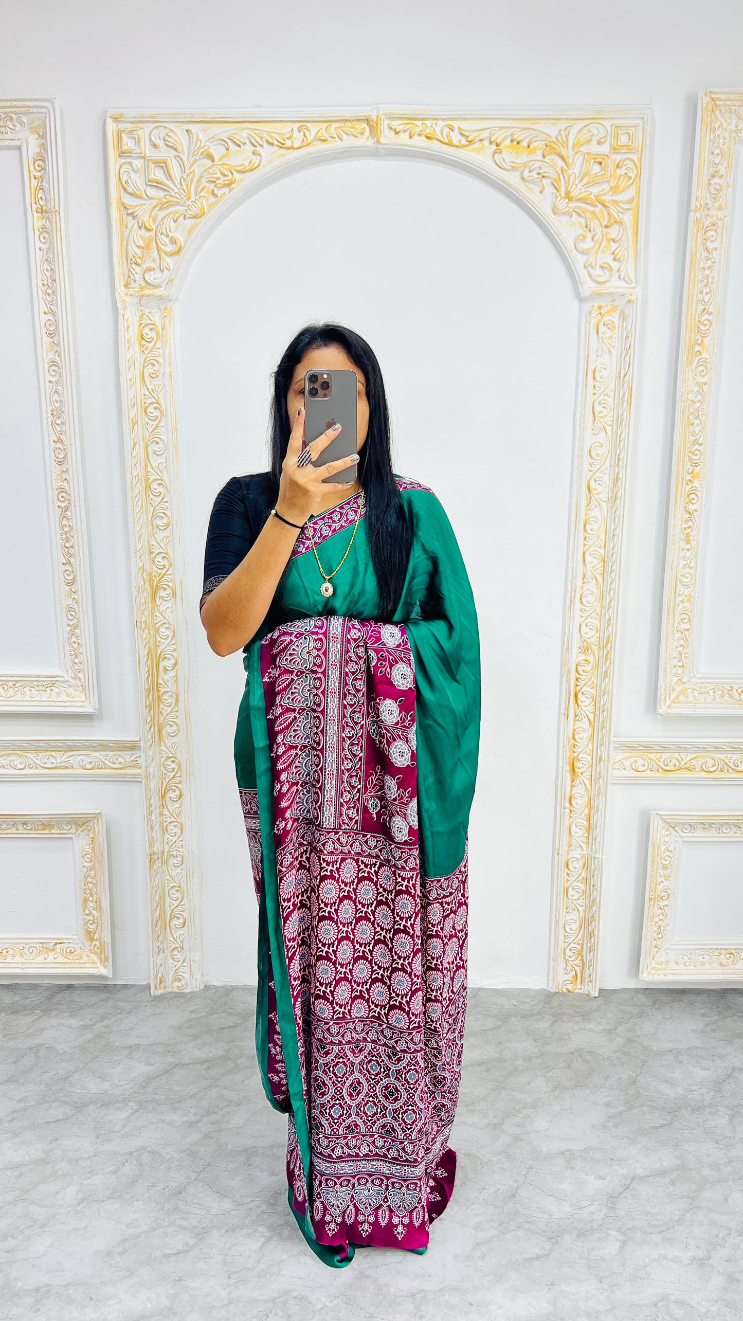 Semi Gajji Silk Soft and Smooth Saree With Print