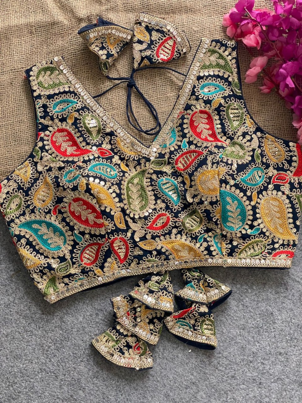 Georgette Silk Kashmiri Embroidery Work Blouse