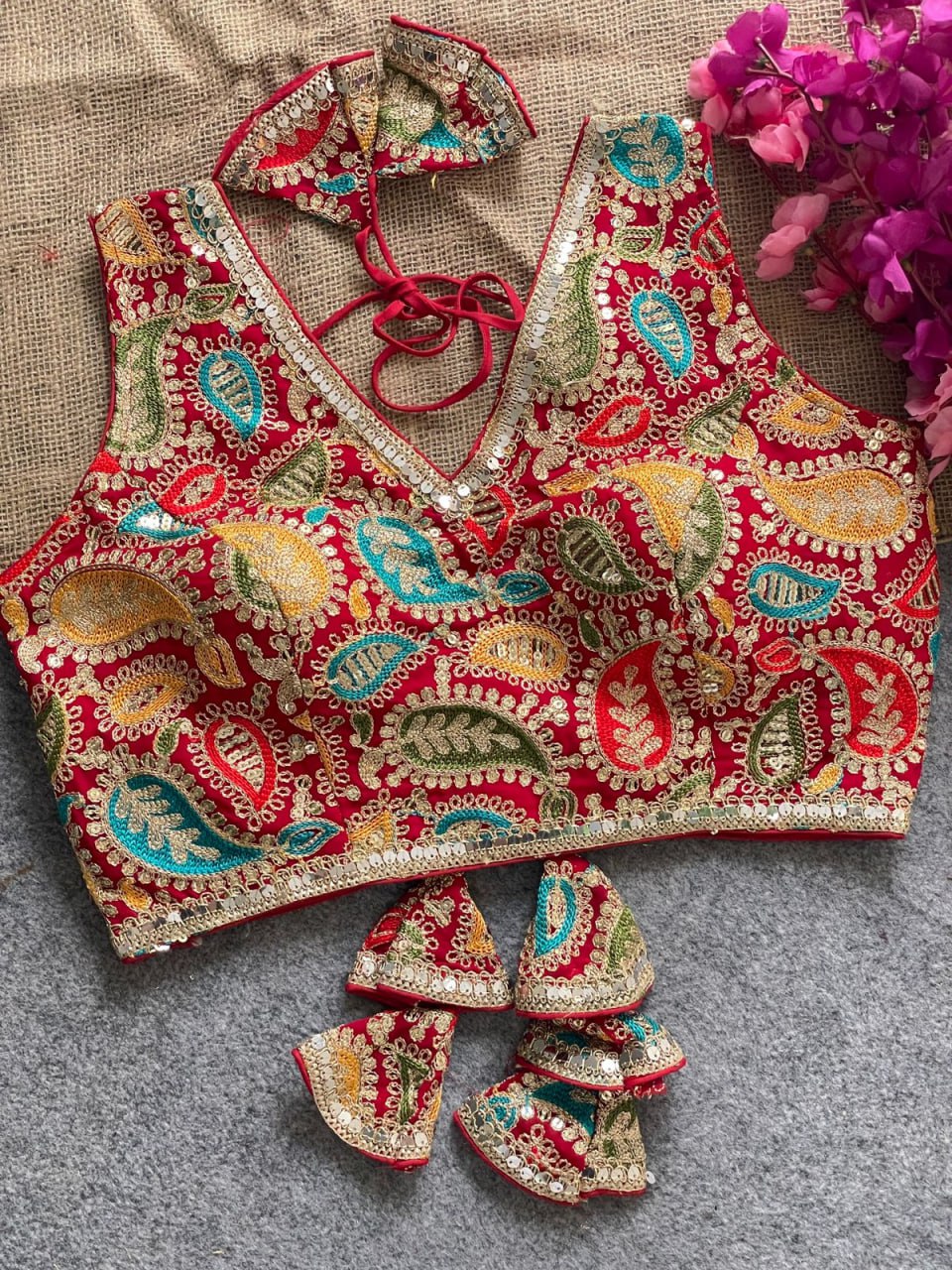 Georgette Silk Kashmiri Embroidery Work Blouse