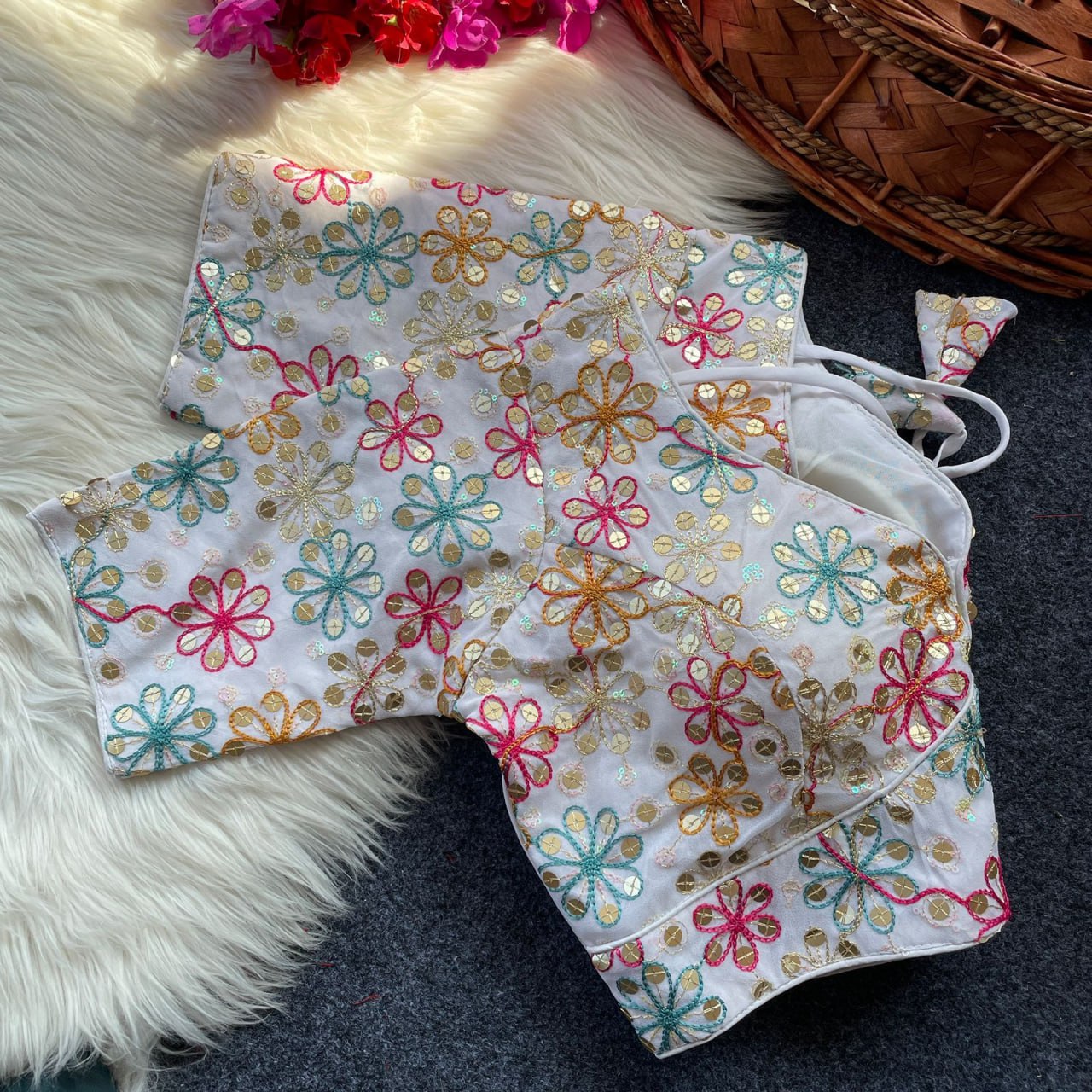 Georgette Embroidery work Blouse