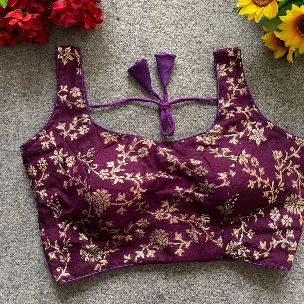Dola Silk with Rich Jacquard Work Blouser