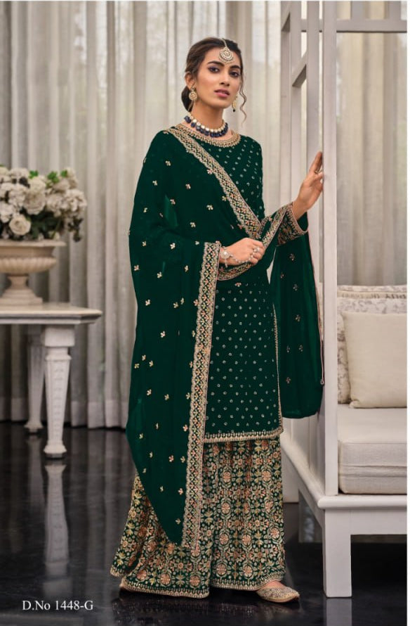 Top Plazo Dupatta Semi-Stitched Suit