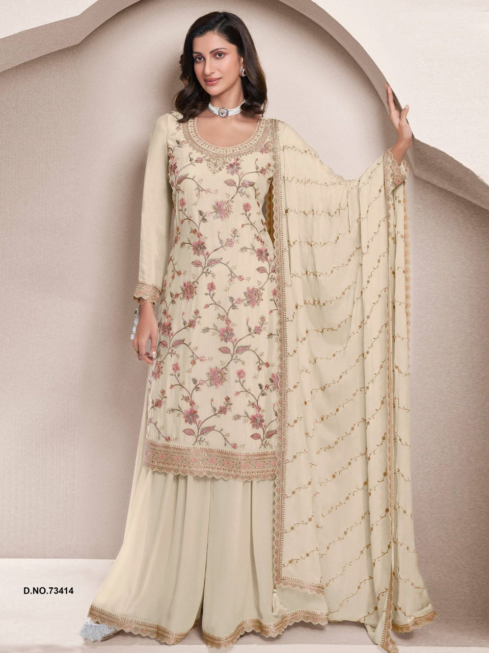 Multicolor Embroidery Work Santoon Inner Suit