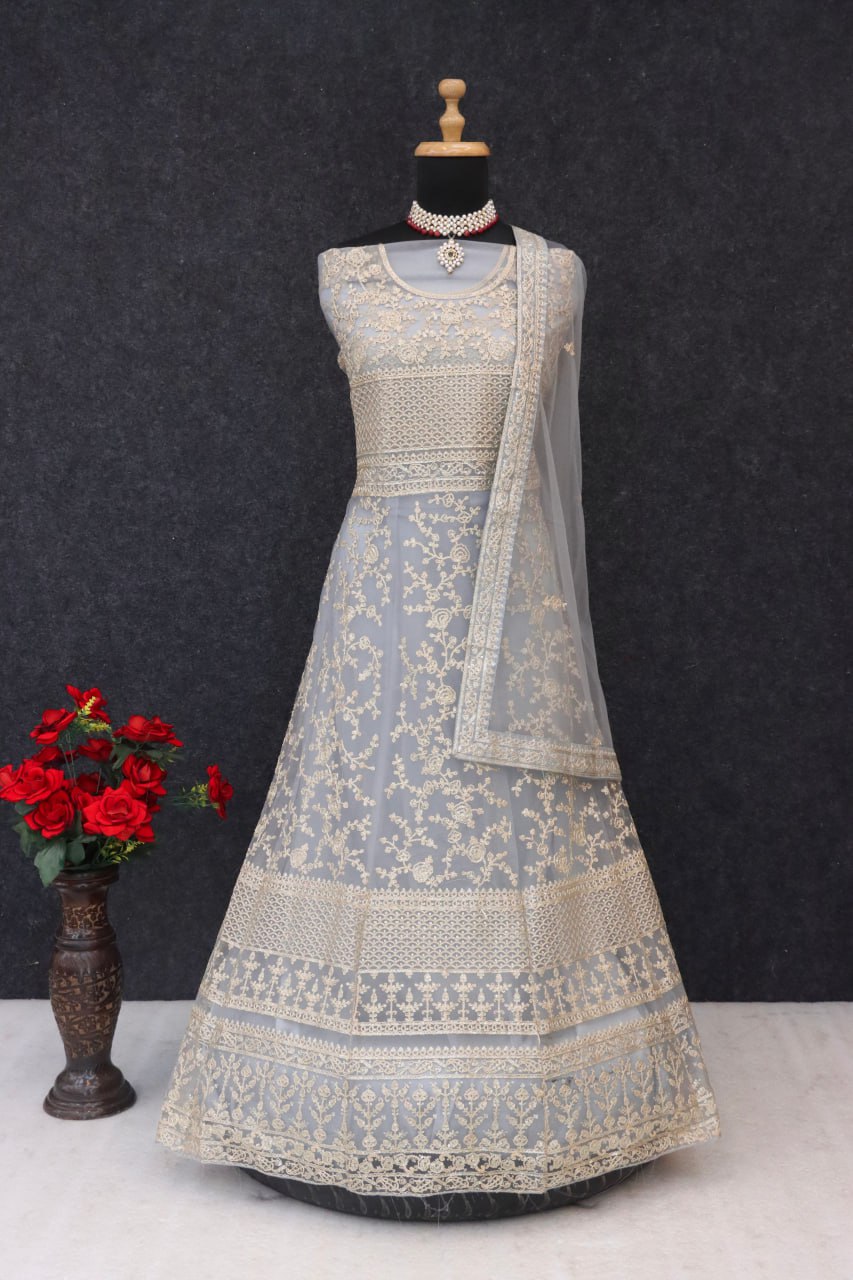 Unstitched Aashirwad with Sequence Coding Embroidery