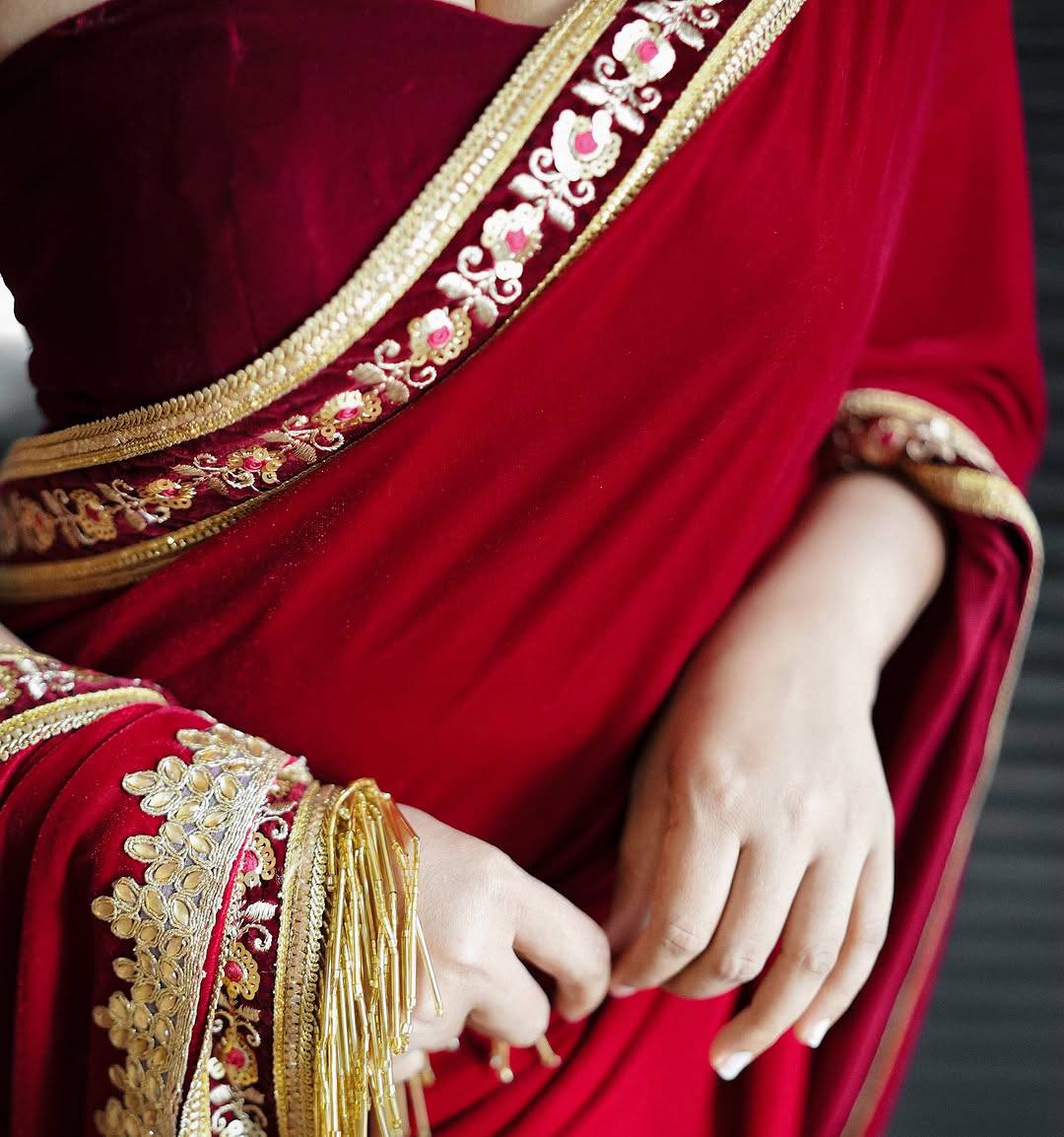 Beautiful Velvet Saree Collection Special for Durga Puja 6026