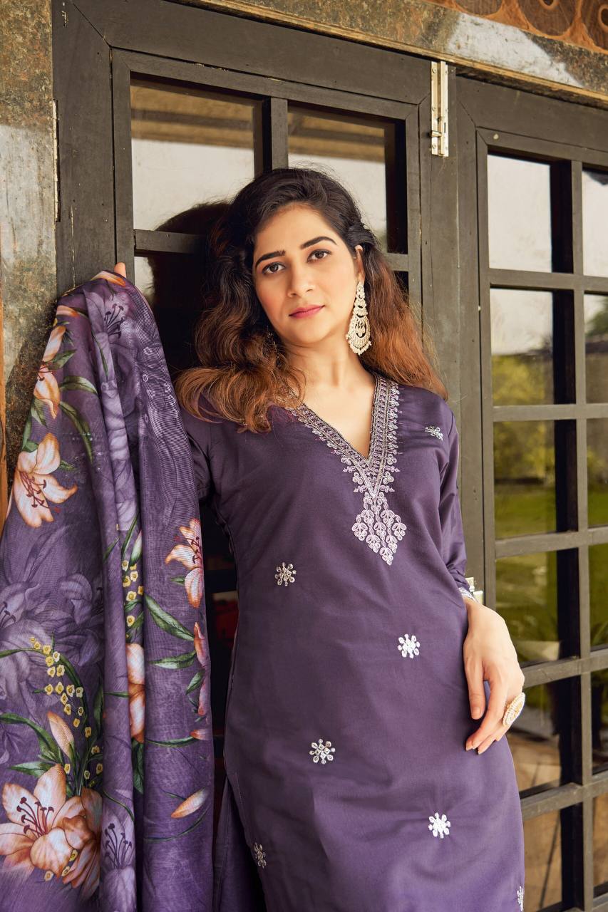 Fully Stitched Ethnic Set with Dupatta