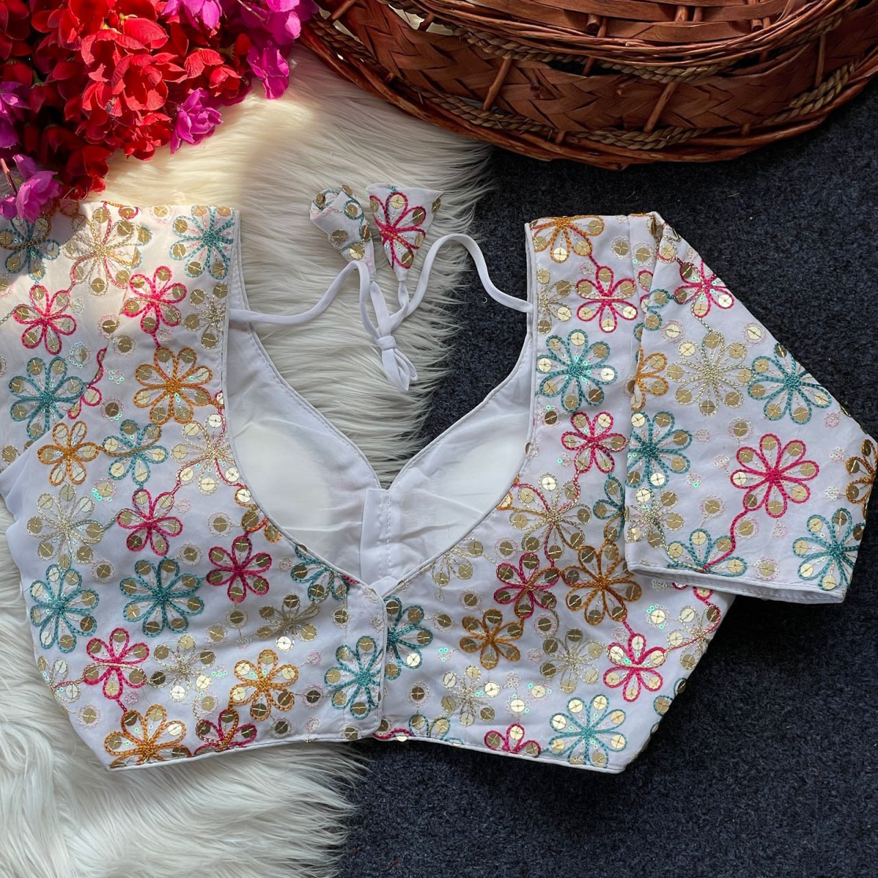 Georgette Embroidery work Blouse