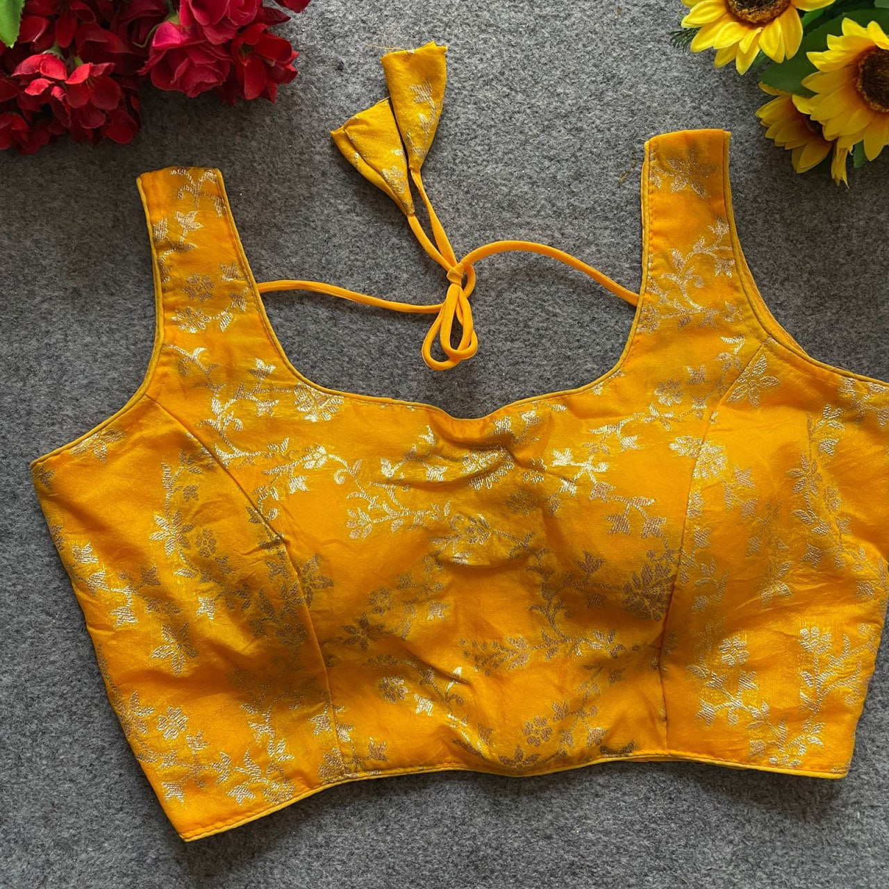Dola Silk with Rich Jacquard Work Blouser