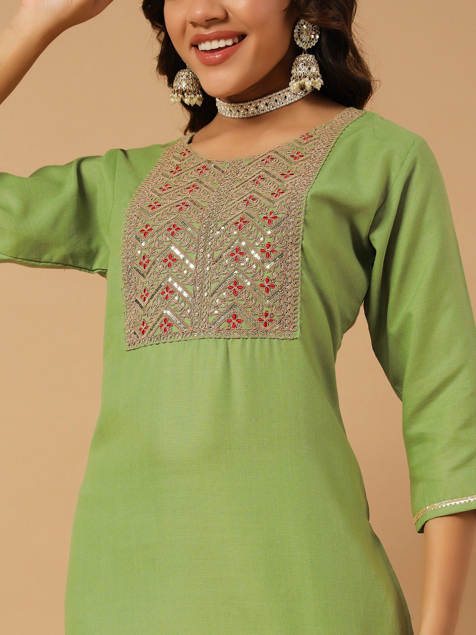 Fully Stitched Ethnic Set with Dupatta