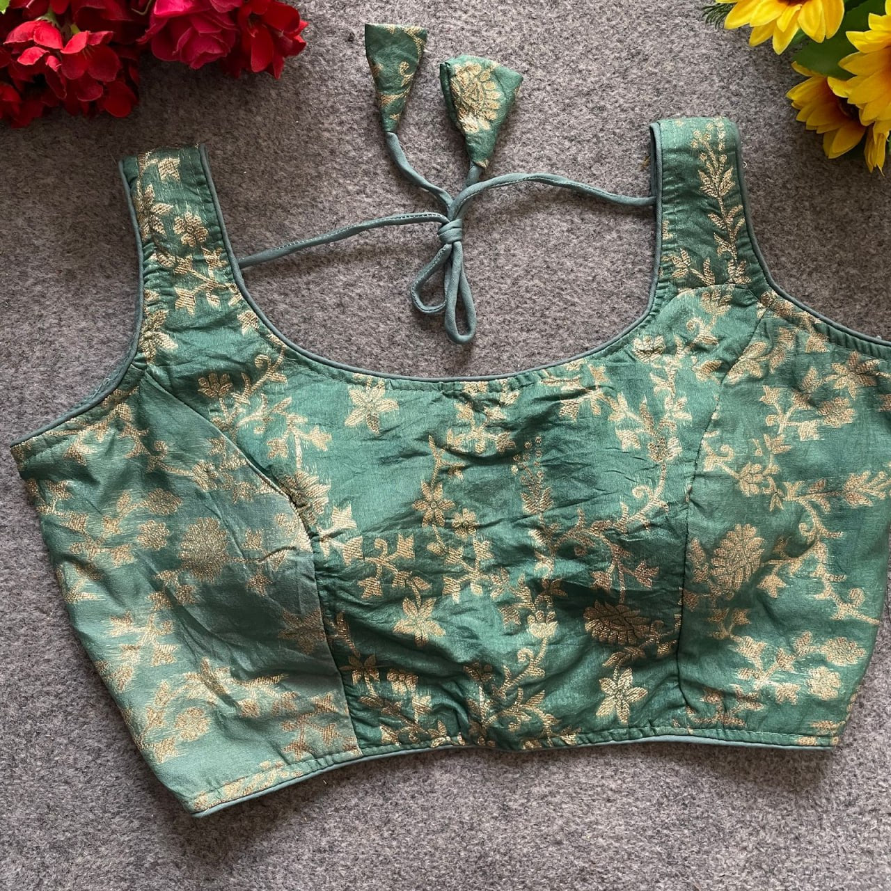 Dola Silk with Rich Jacquard Work Blouser