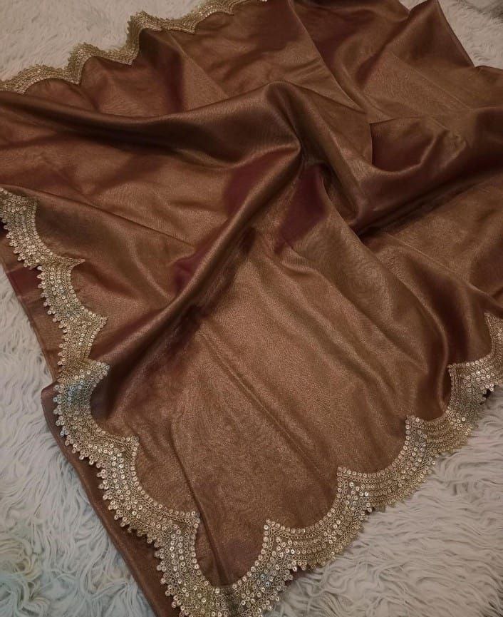 Glass Tissue Silk Saree