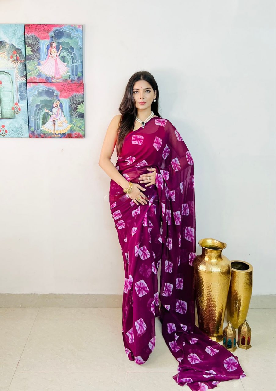 Bandhni Georgette Saree