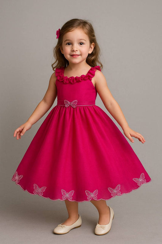 Kids Butterfly Cut Dana Diamond Panel Work Gown