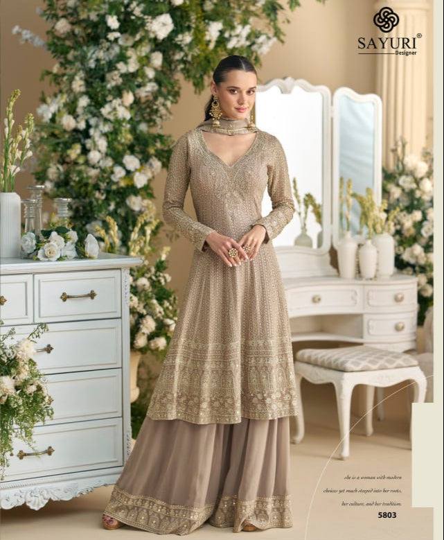 Georgette Zari & Thread Embroidery Suit