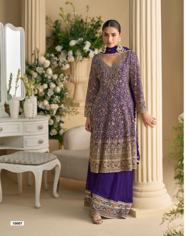 Georgette Zari & Thread Embroidery Suit