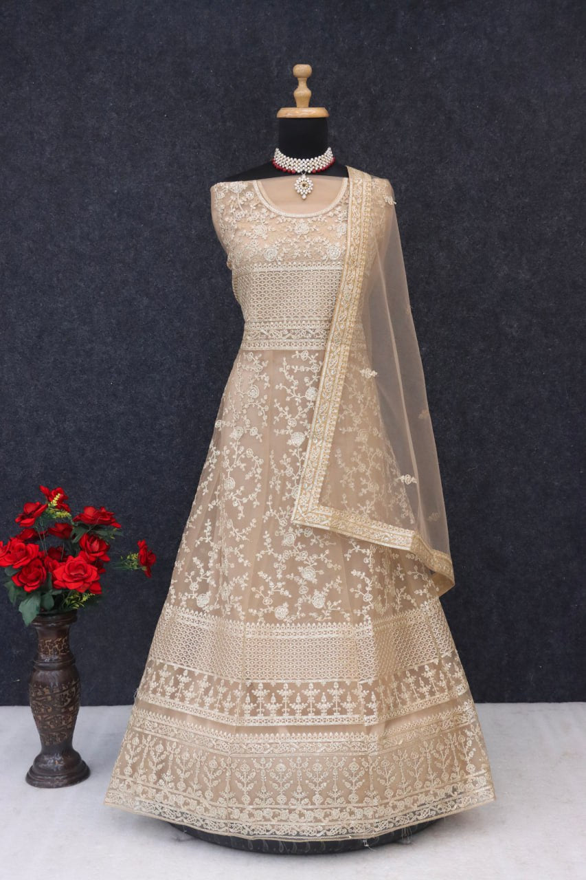 Unstitched Aashirwad with Sequence Coding Embroidery